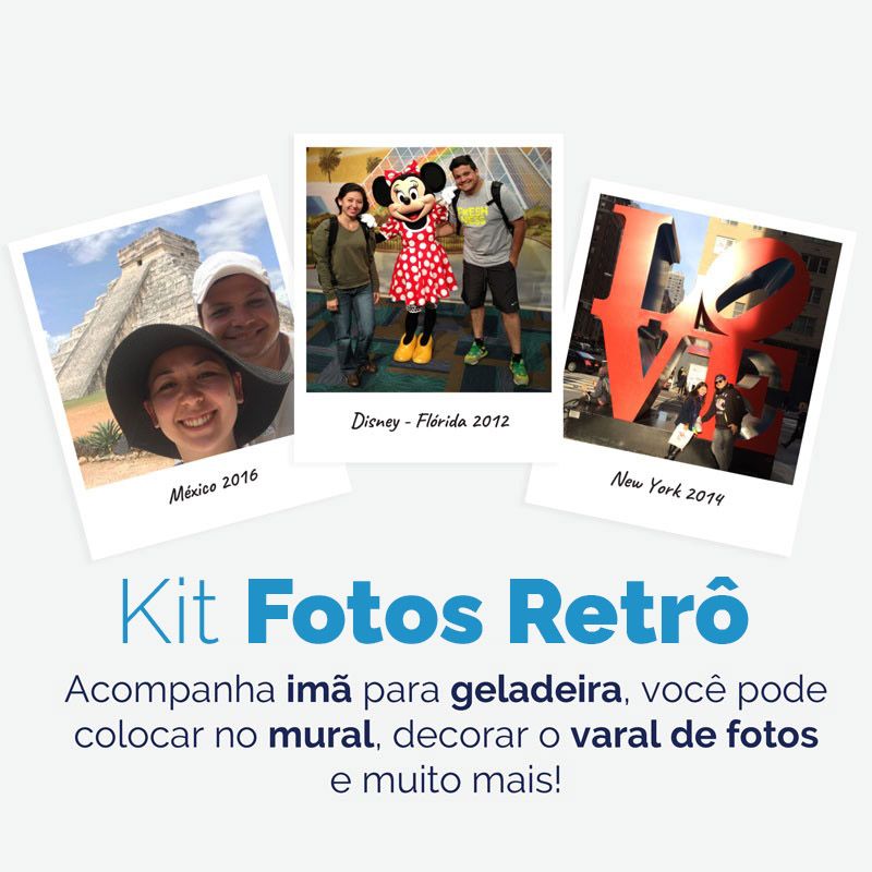 Kit 100 foto revelação polaroid